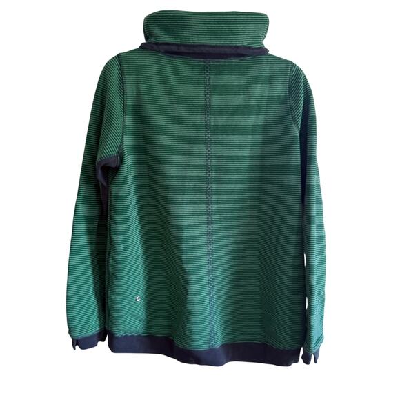 Lululemon Avenue Pullover Sweatshirt SZ 8 Hyper Strip Cozy Funnel Neck Cotton - Picture 2 of 9